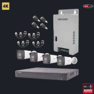 Kit HIKVISION 4 cámaras 4K-3K